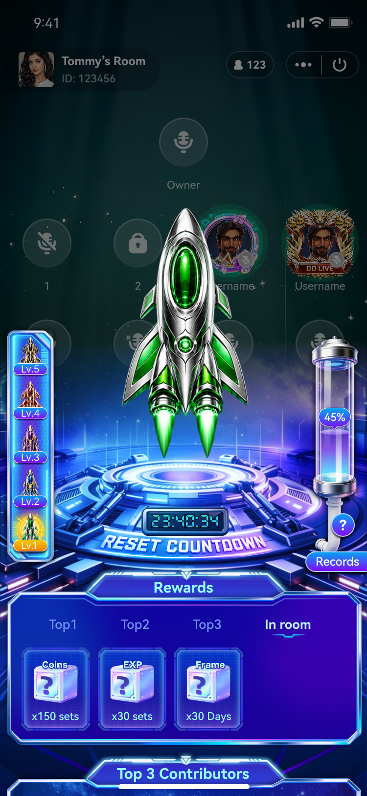 Haco rocket event screen